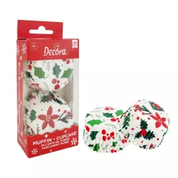 Moules à cupcakes au houx, 36 pièces