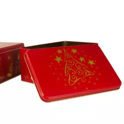Christmas cookie tin 192 x 127 x 87 mm