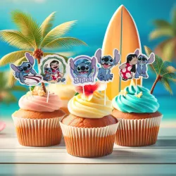 16 cake toppers from Stitch