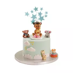Baptism Figurine - girl & bunny