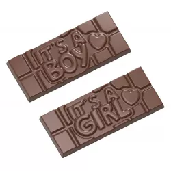 Tavoletta di cioccolato "It's a boy/It's a girl" (è un maschietto/è una femminuccia)