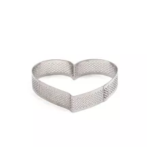 Anello per torta e quiche Perforato a cuore Ø 10 cm, altezza 2 cm