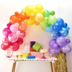 Ghirlanda di palloncini arcobaleno, 85 pezzi