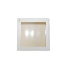 Tortenschachtel mit Fenster Weiss/Gold 19 x 19 x 5 cm