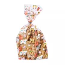 Transparent bags with reindeer and forest animals, 20 pieces