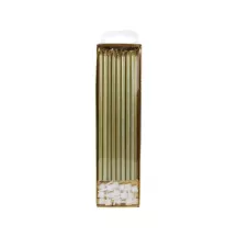 Extra lange Kerzen, gold, 16 Stück
