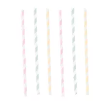 Pailles colorées, pack de 12
