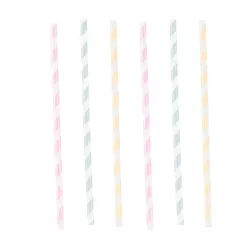 Pailles colorées, pack de 12