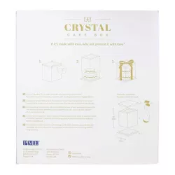 Set scatola per torte trasparente 36 x 36 x 40 cm