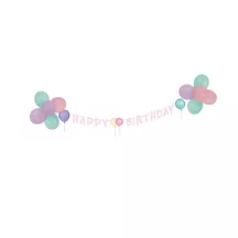 Happy Birthday Pastell Deko-Set