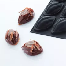 Silicone baking mold cocoa fruit, 6 pieces