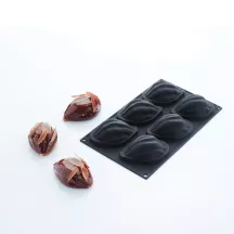 Stampo in silicone Frutto del cacao, 6 pezzi