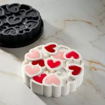 Silicone baking mold hearts Eros Ø 18 cm