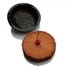 Silicone mold tree trunk 18.5 cm Ø