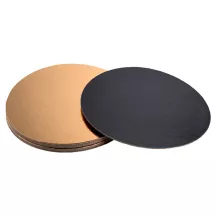 Dessous de plat or/noir rond, Ø 30 cm, 50 pièces