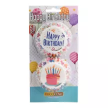 Pirottino per cupcake Compleanno, 50 pezzi