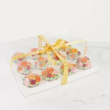 Transparent cupcake box for 12 cupcakes