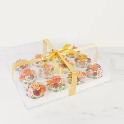 Scatola per cupcake trasparente per 12 muffin