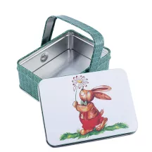 Scatola per biscotti Cesto Coniglio - 103 x 75 x 40 mm