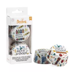 Cupcake cases Back to School, 36 pieces