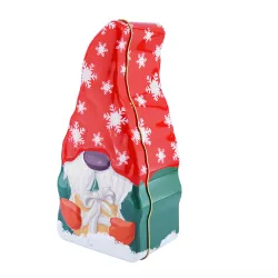 Cookie tin gnome with gift 210 x 100 x 71 mm