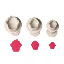 Set di tagliabiscotti per cupcake in 3 pezzi