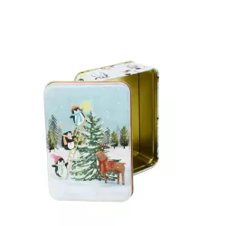 Christmas biscuit tin Pingu, 120 x 85 x 43 mm