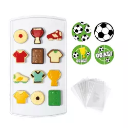 Schokoladengiessform Fussball Set