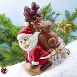 Stampo per cioccolato Babbo Natale con renna