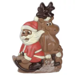 Chocolate mold Santa Claus with elk