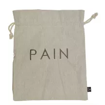 Bread bag beige with zipper and drawstring