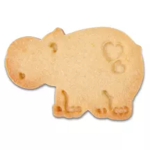 Tagliabiscotti a forma di ippopotamo con espulsore e goffratura