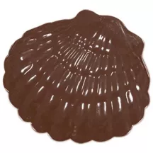 Schokoladengiessform Muschel, 6-teilig