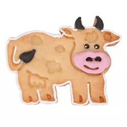 Cow cookie cutter with ejector and embossing