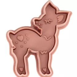 Emporte-pièce pour biscuits Chevreuil avec éjecteur et gaufrage