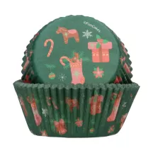 Cupcake baking cups Christmas magic, 48 pieces