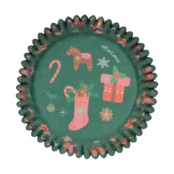 Astucci per cupcake Merry Christmas, 48 pezzi