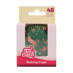 Astucci per cupcake Merry Christmas, 48 pezzi
