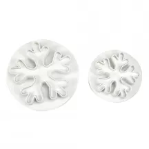 Snowflake cutter with ejector, 2 pieces