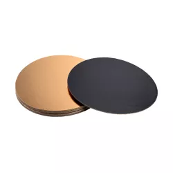 Tortenunterlage Gold/Schwarz rund, Ø 26 cm, 50 Stück