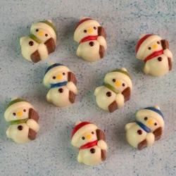 Snowman chocolate mold, 28 chocolates
