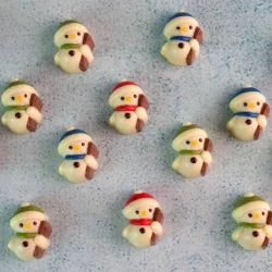 Snowman chocolate mold, 28 chocolates