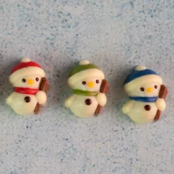 Snowman chocolate mold, 28 chocolates