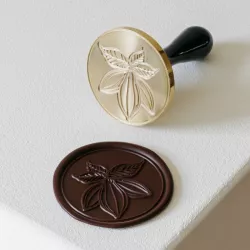 Chocolate stamp cocoa blossom large