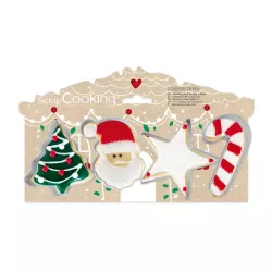 Christmas cookie cutter set, 4-piece