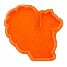 Squirrel embossing cookie cutter with ejector, 6.5 cm