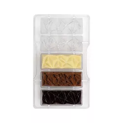 Stampo per barrette di cioccolato Piramide, 5 barrette