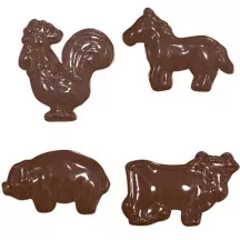 Chocolate mold for farm animals, 11 pieces