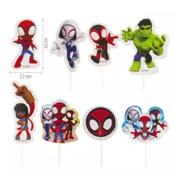 16 Cake Toppers Spiderman