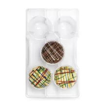 Stampo per cioccolato Semisfera Ø 5 cm con base, 5 pezzi
